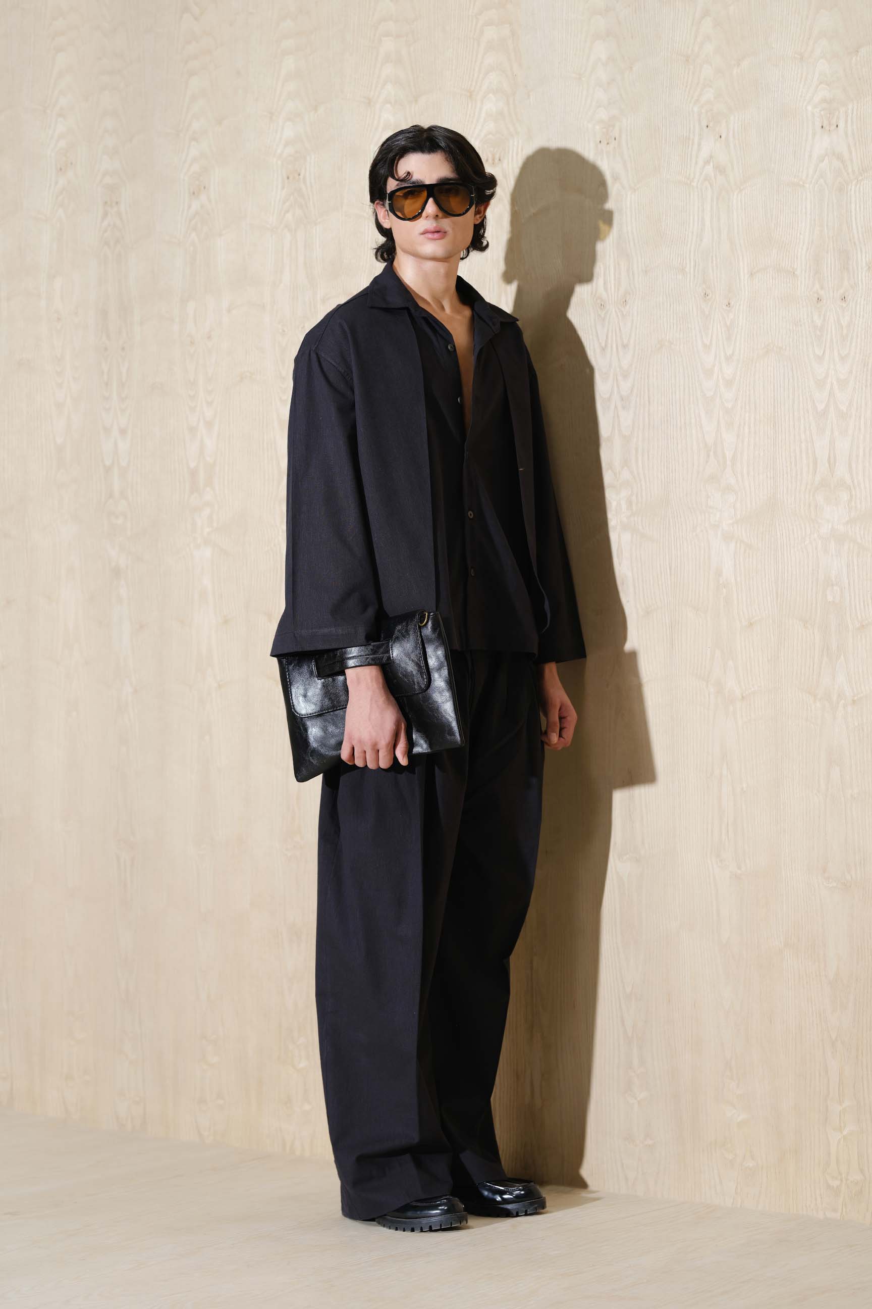 Calle Oversized Utility Shirt with Wide-Leg Trousers