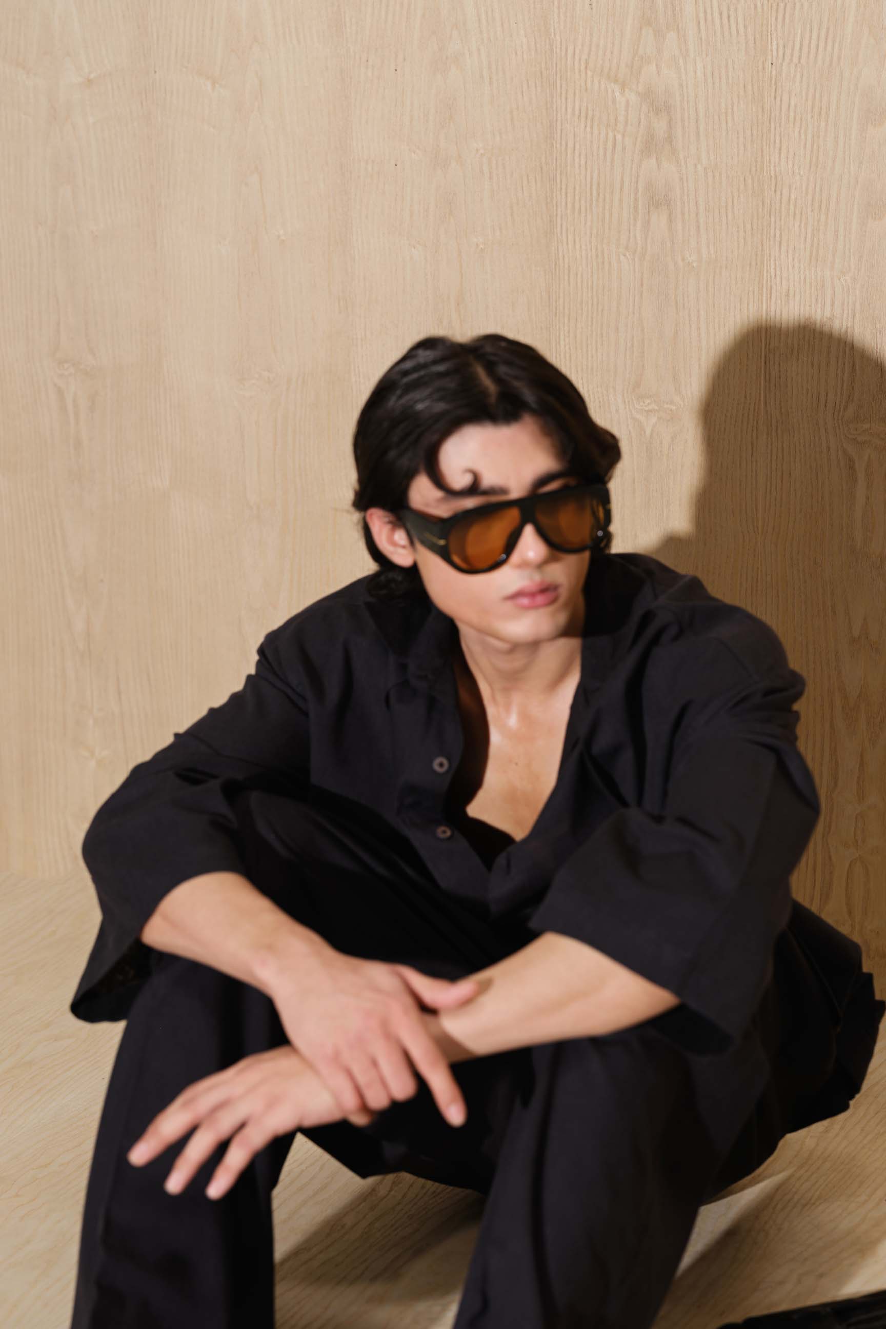 Calle Oversized Utility Shirt with Wide-Leg Trousers