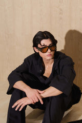 Calle Oversized Utility Shirt with Wide-Leg Trousers