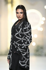 Unisex Black Long Jacket | Shalima