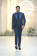 Blue Three Piece Suit | Shalima