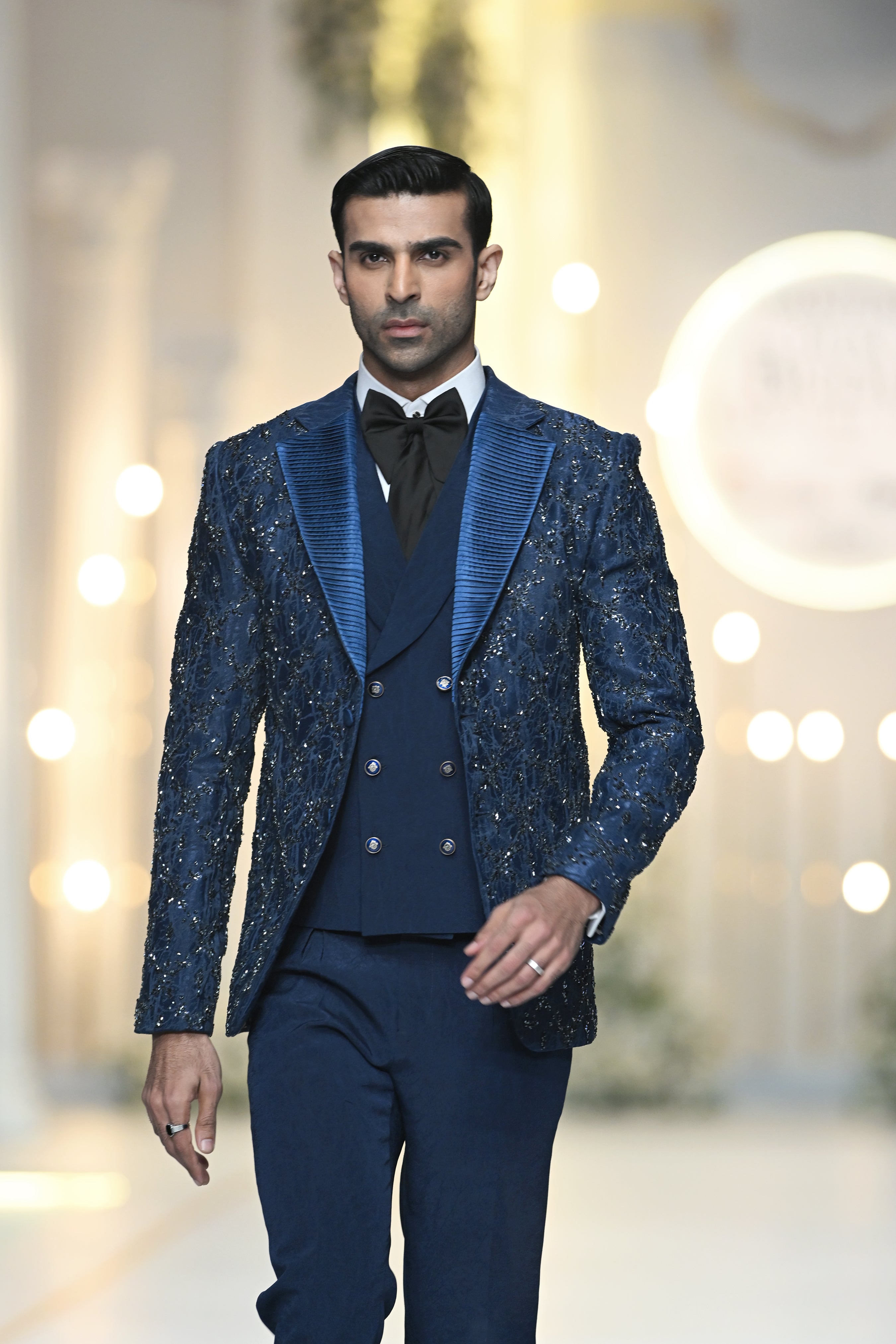 Blue Three Piece Suit | Shalima