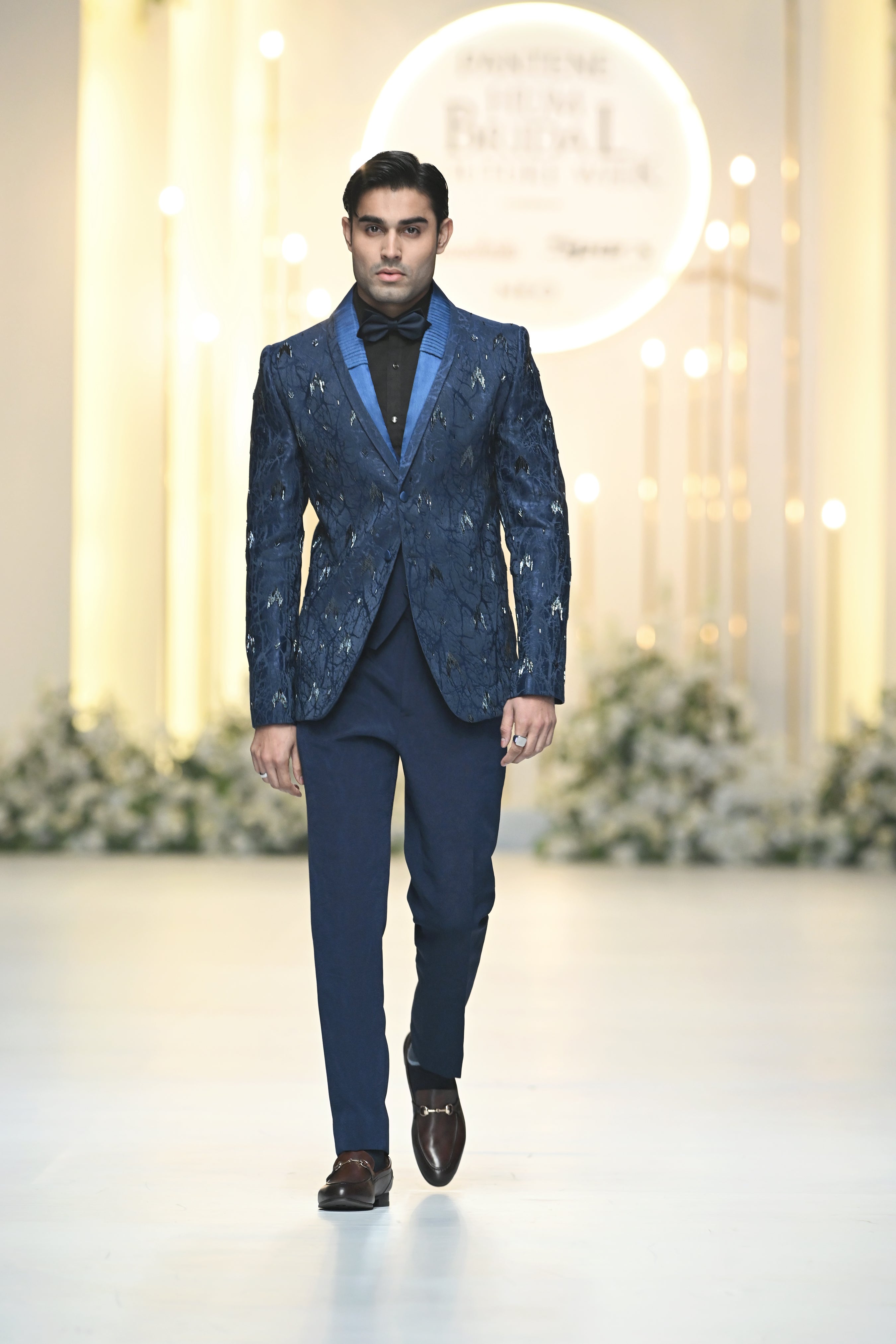 Blue Three Piece Tuxedo Suit | Shalima