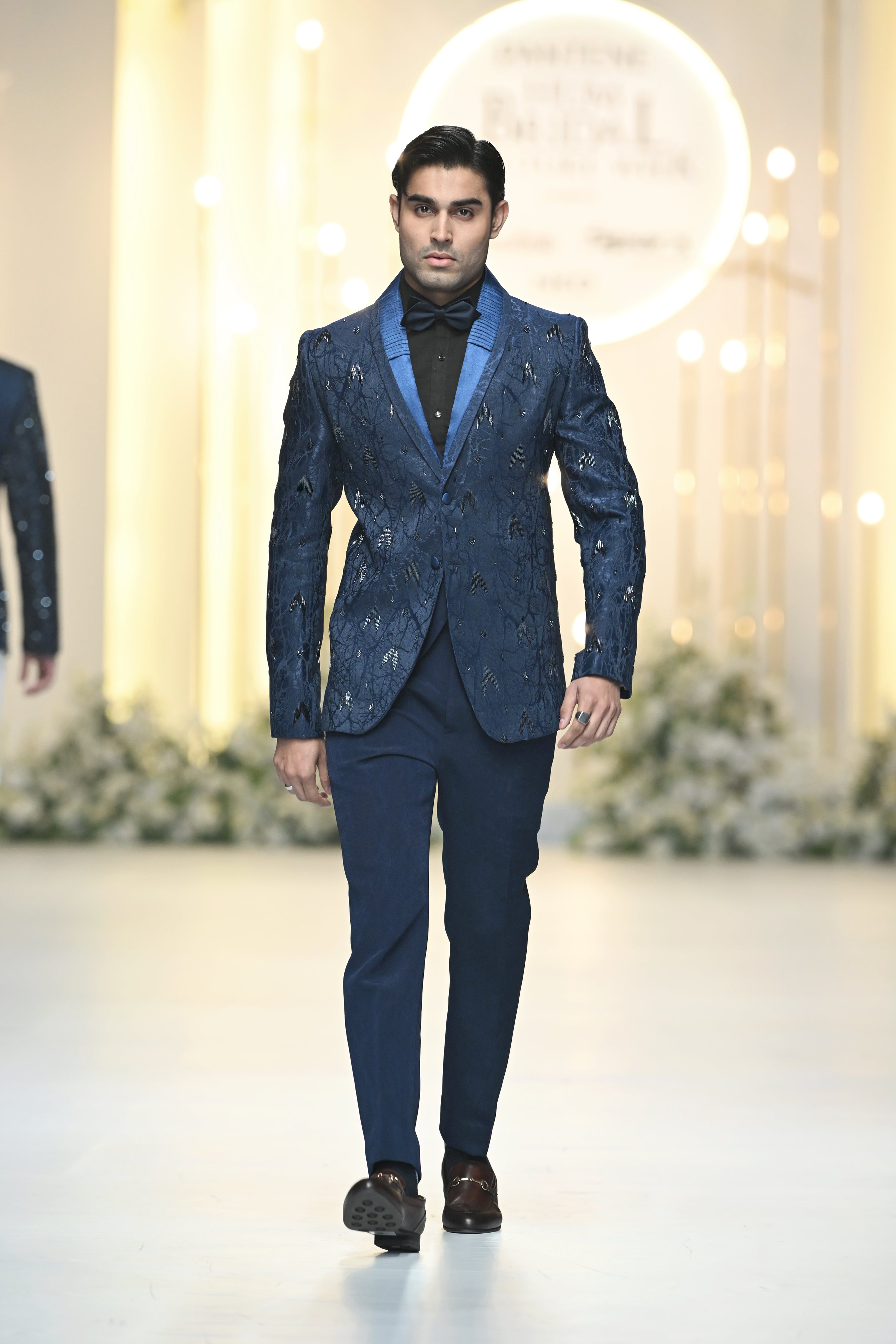 Blue Three Piece Tuxedo Suit | Shalima