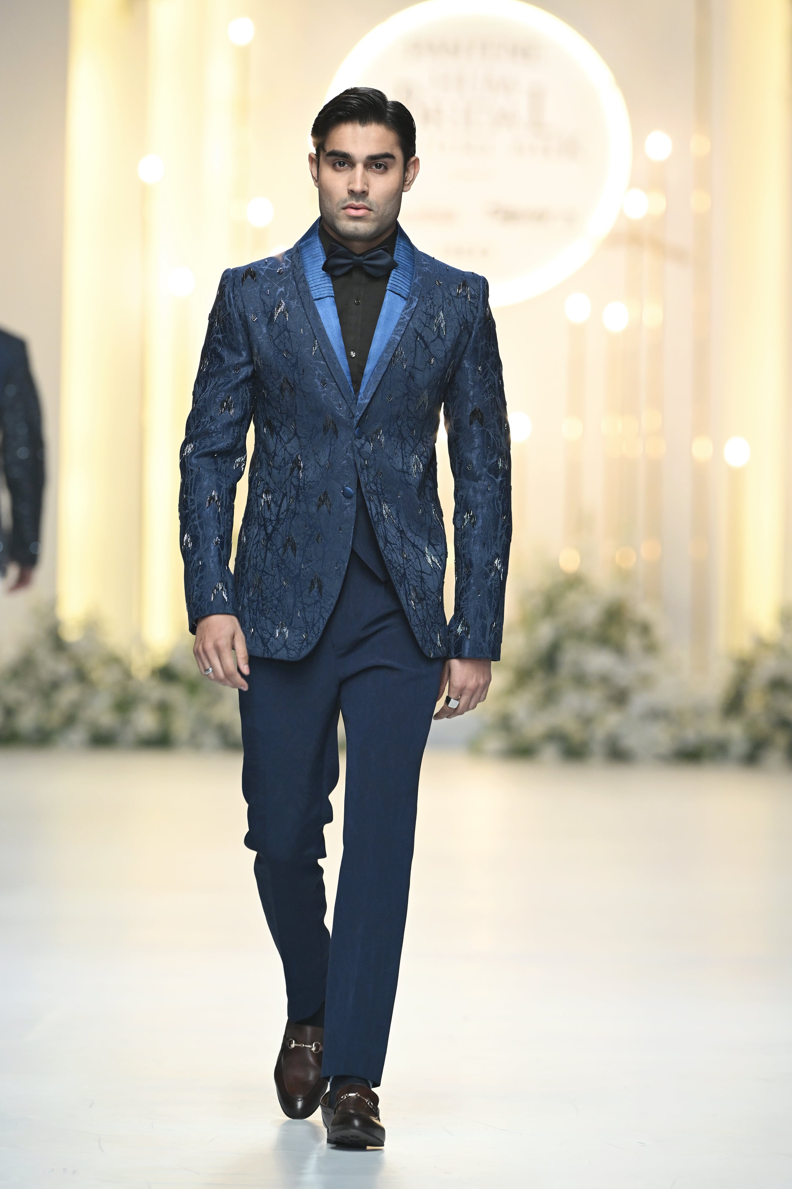 Blue Three Piece Tuxedo Suit | Shalima