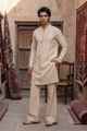 Light Beige Embroidered Kurta & Trouser Set