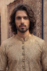 Copper Brown Embroidered Kurta & Trouser Set