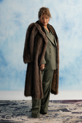 Deep Olive Pinstripe Suit