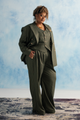 Deep Olive Pinstripe Suit