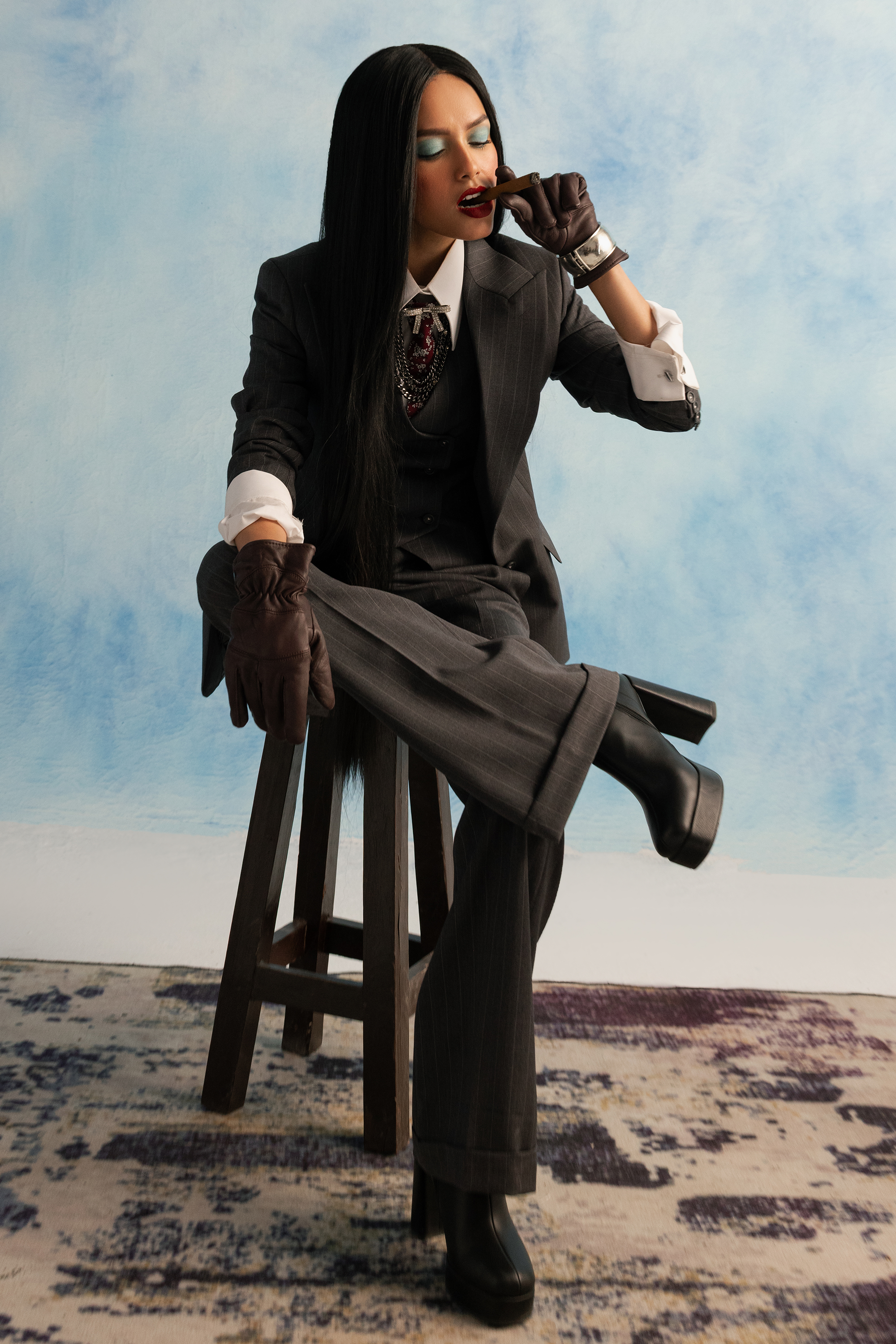 Charcoal Grey Pinstripe Suit