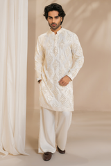 Pearl White Kurta & Pajama Set
