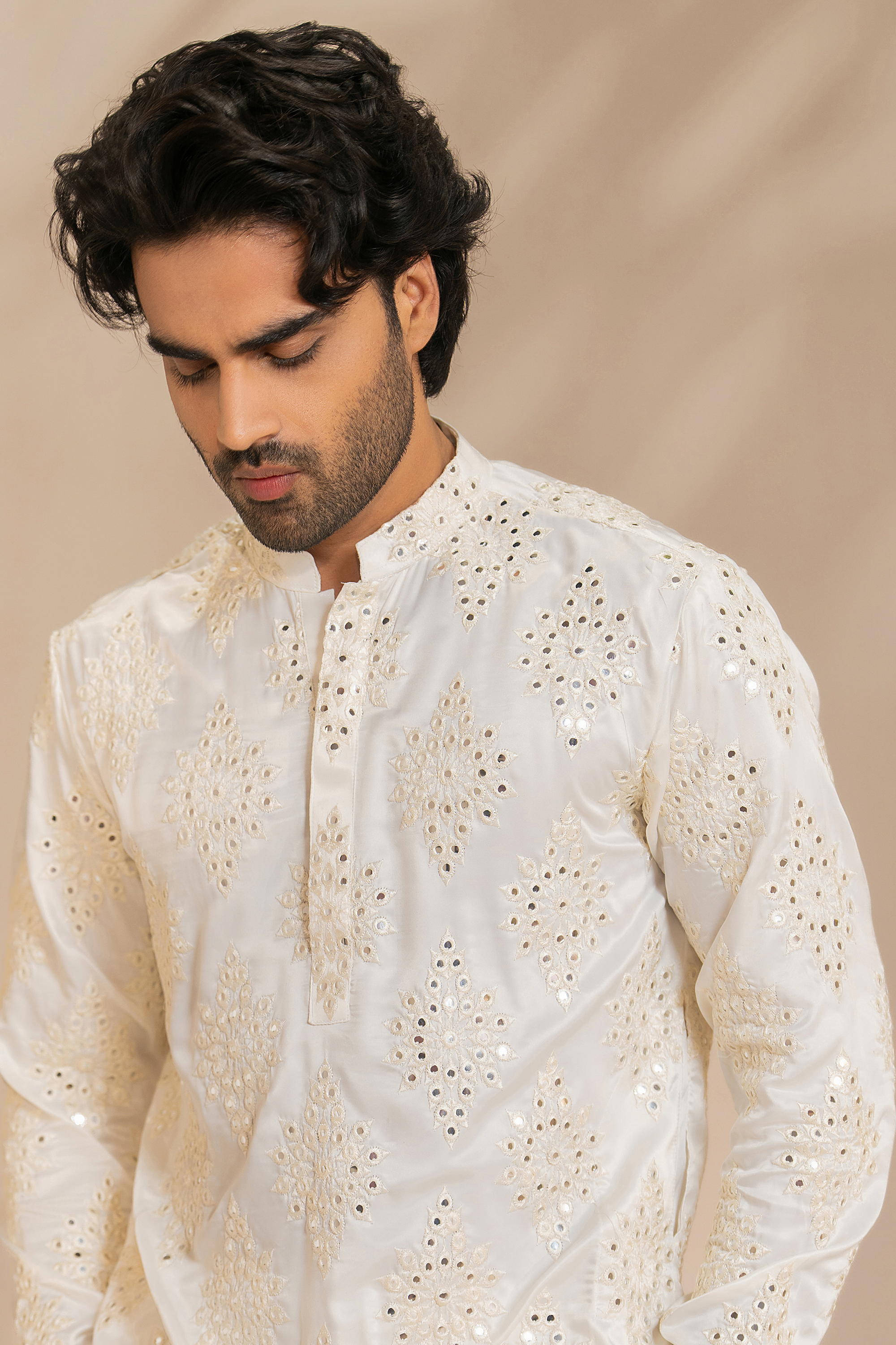 Pearl White Kurta & Pajama Set