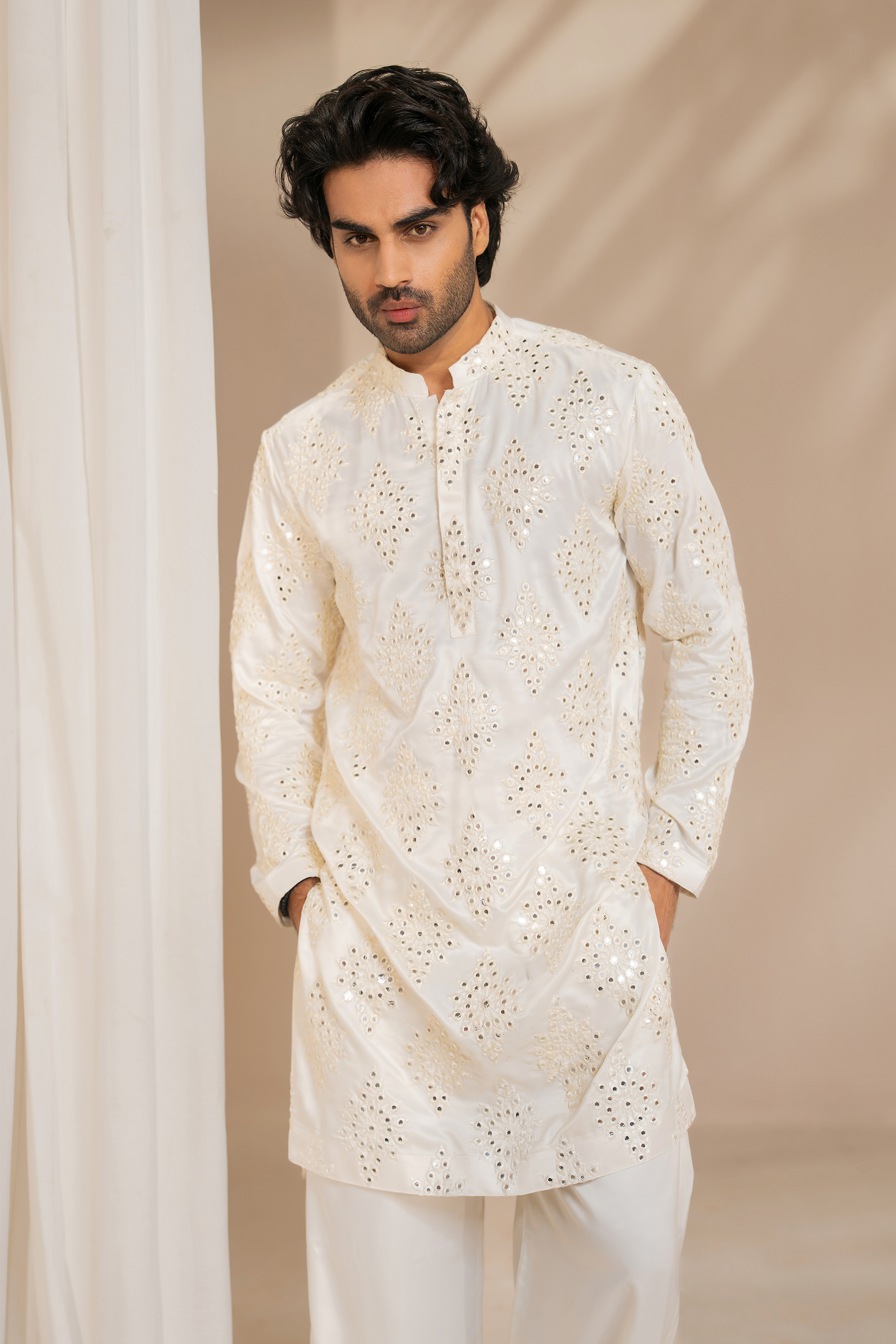Pearl White Kurta & Pajama Set