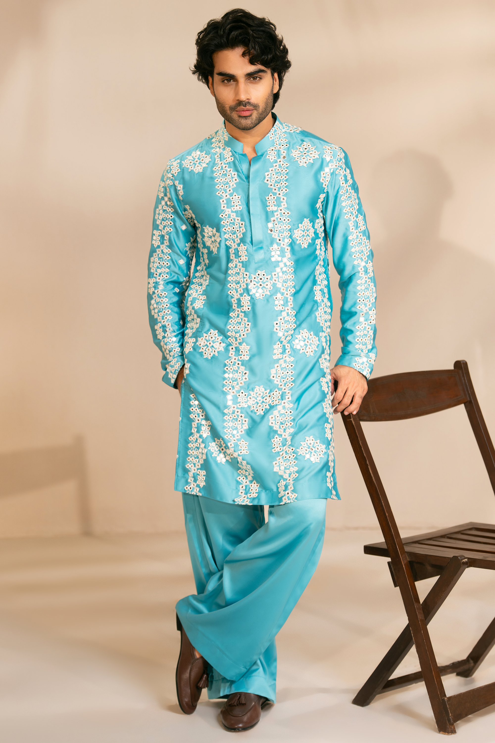 Greenish Blue Kurta & Pajama Set