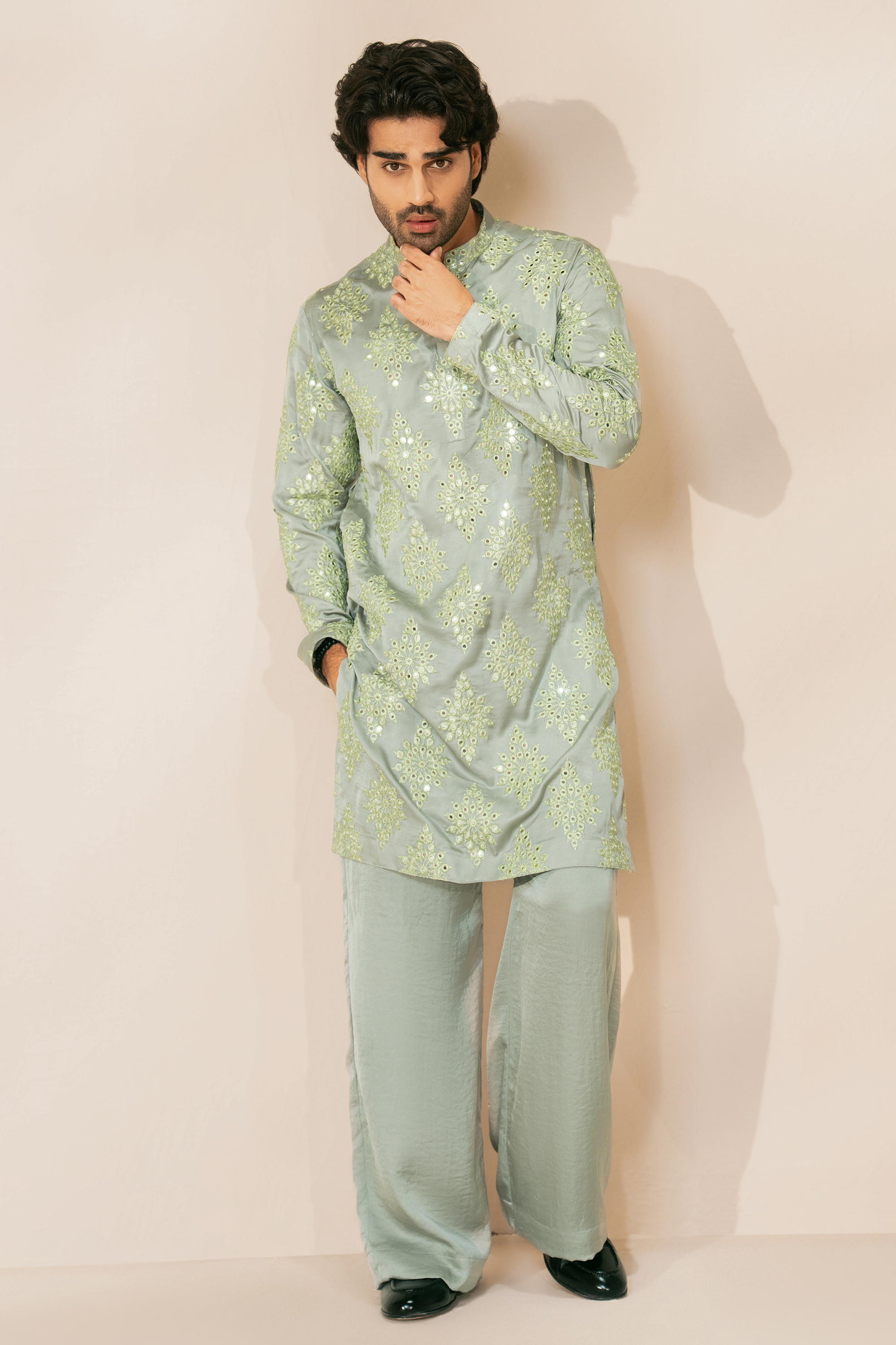 Gin Green Kurta & Pajama Set