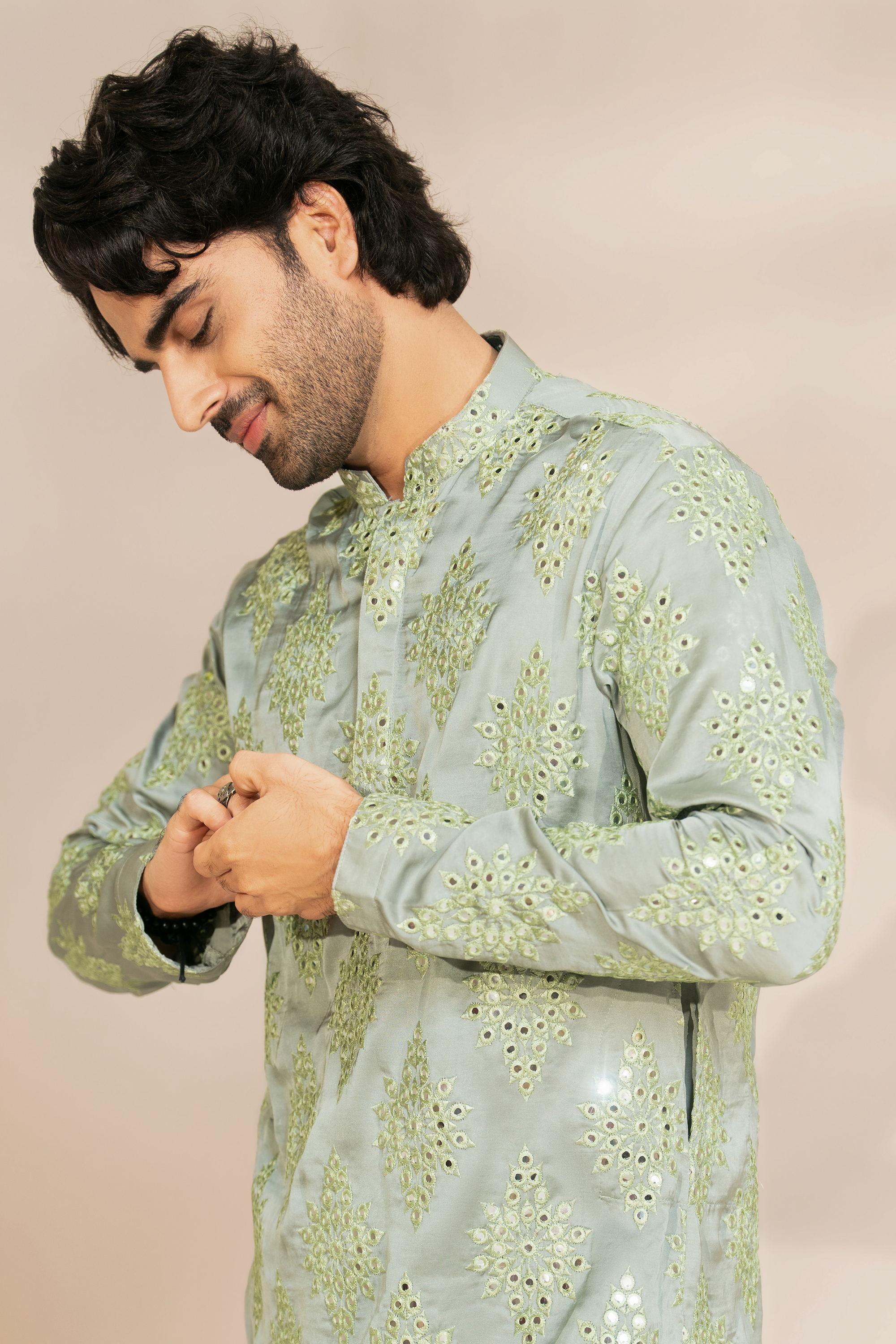 Gin Green Kurta & Pajama Set