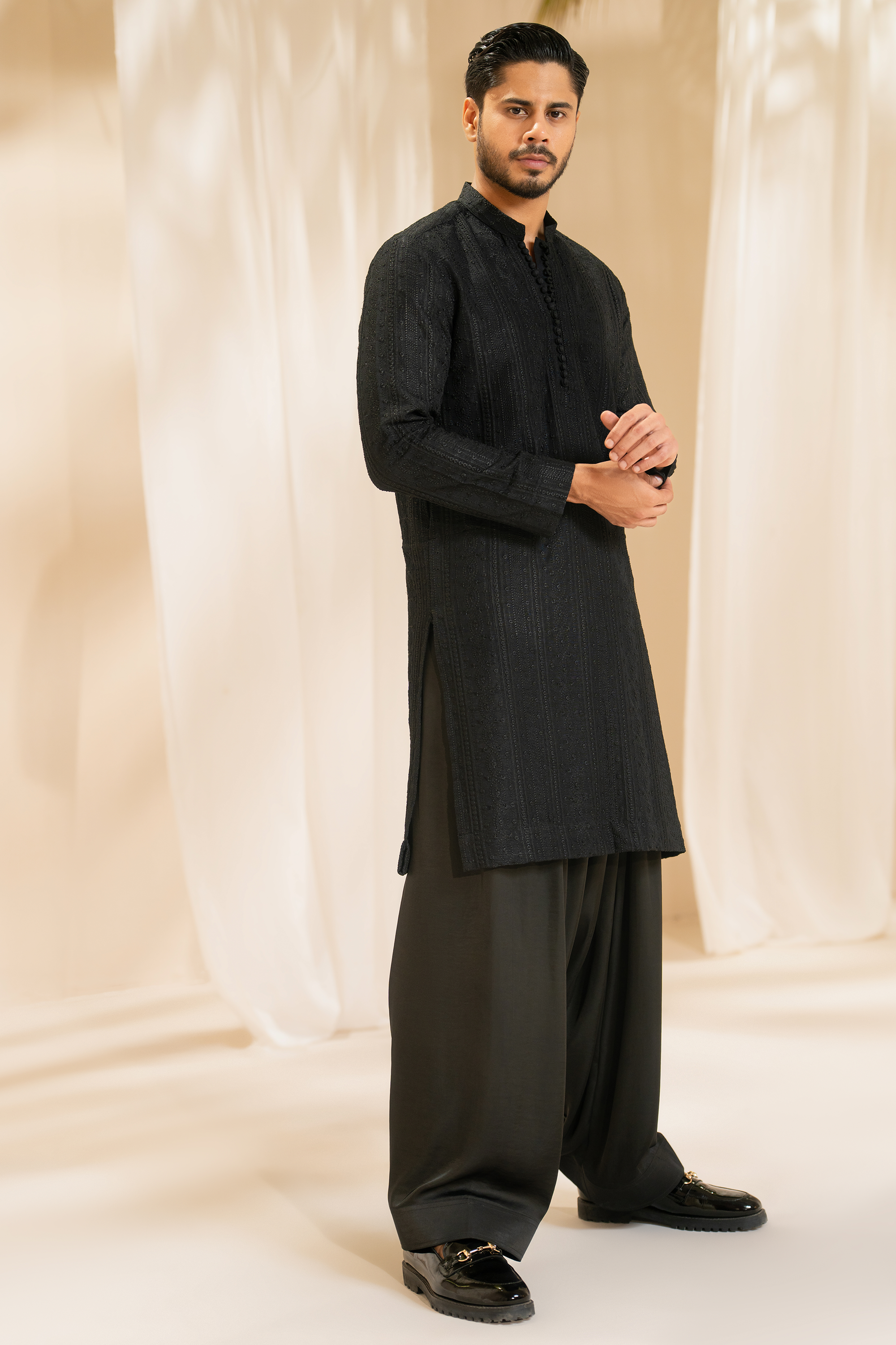 Black Kurta & Shalwar Set