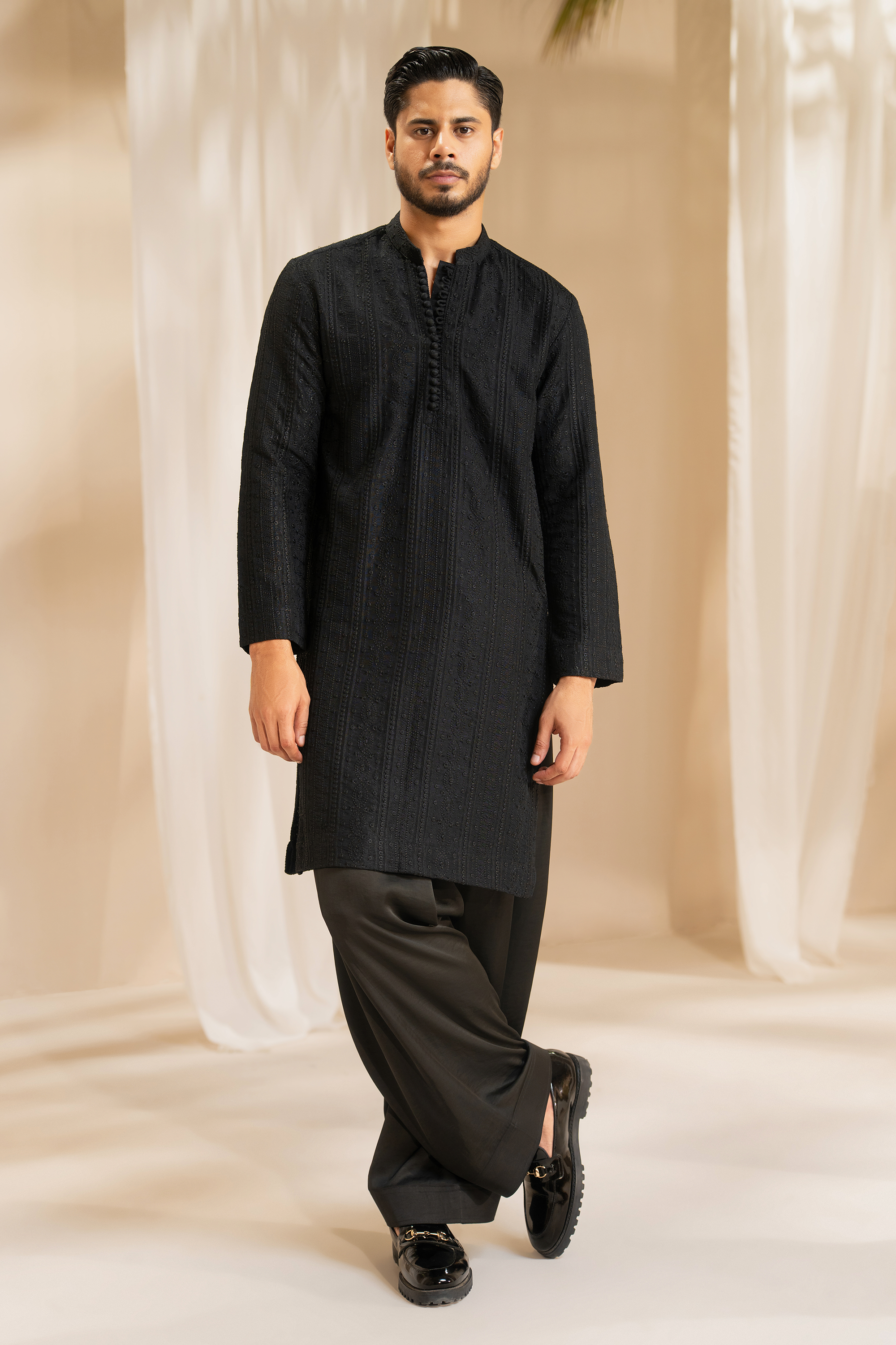 Black Kurta & Shalwar Set