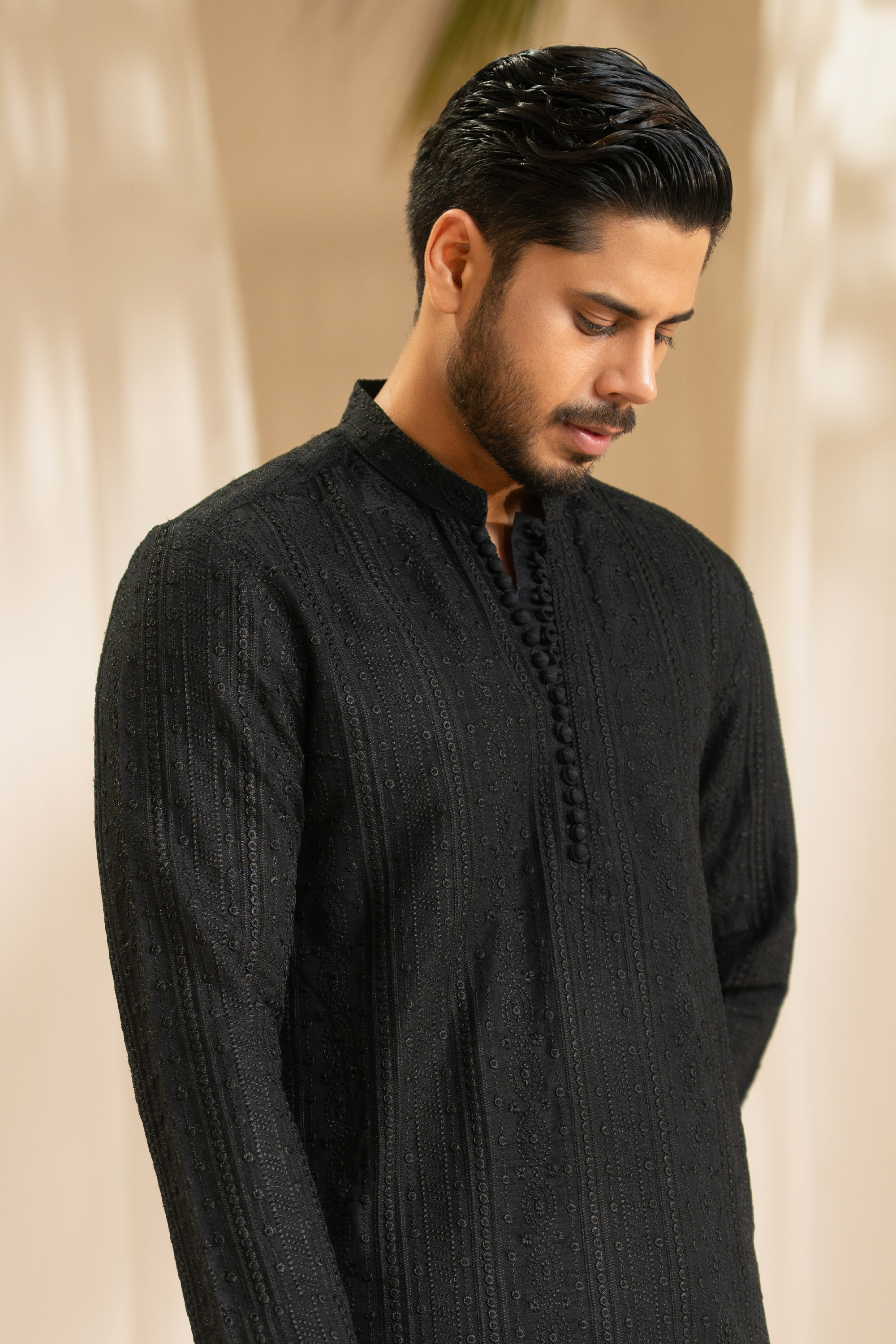 Black Kurta & Shalwar Set