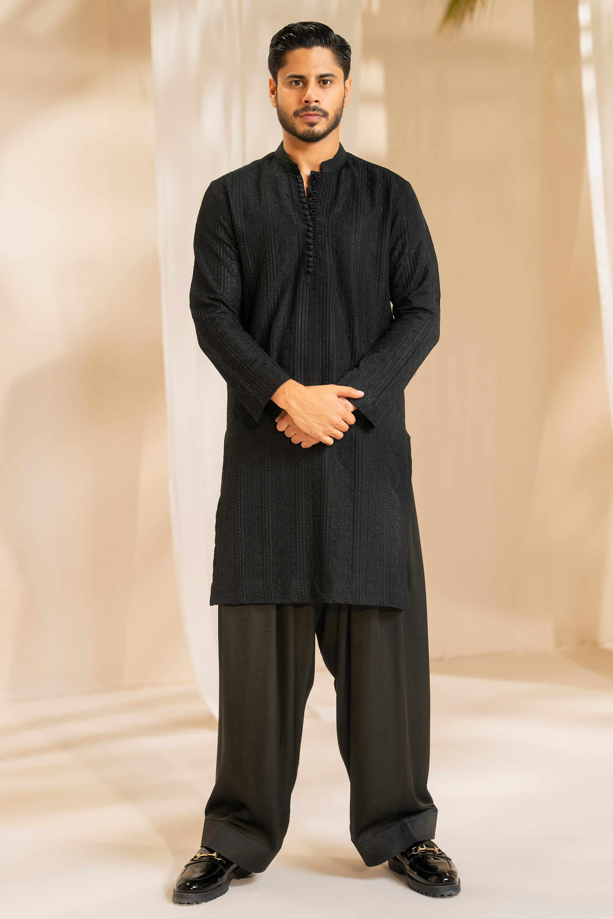Black Kurta & Shalwar Set