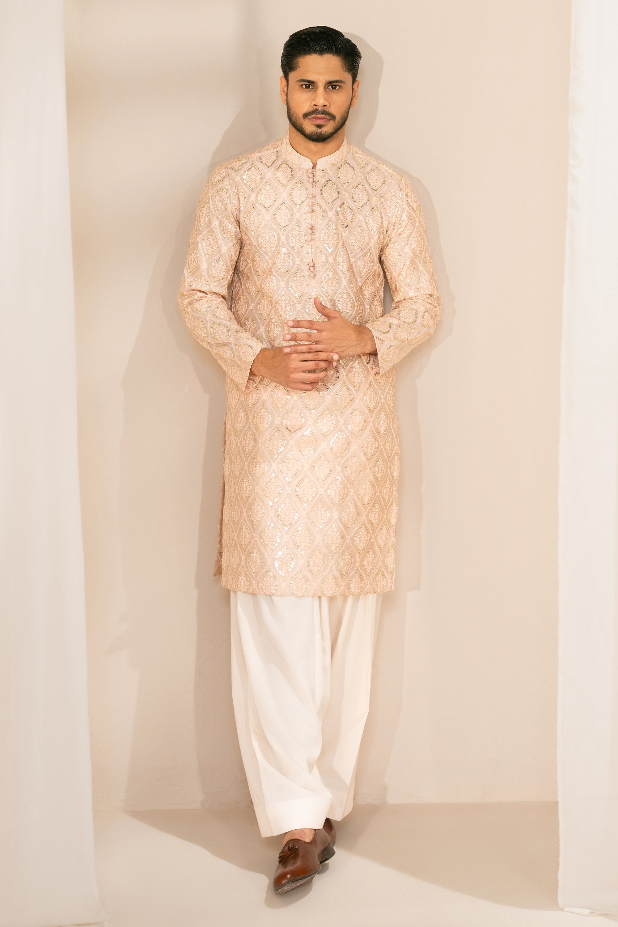 Powder Pink Kurta & Shalwar Set
