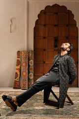 ER - 114 Dark Black Sherwani