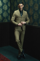 Classic Warm Beige Three-Button Two-Piece Suit