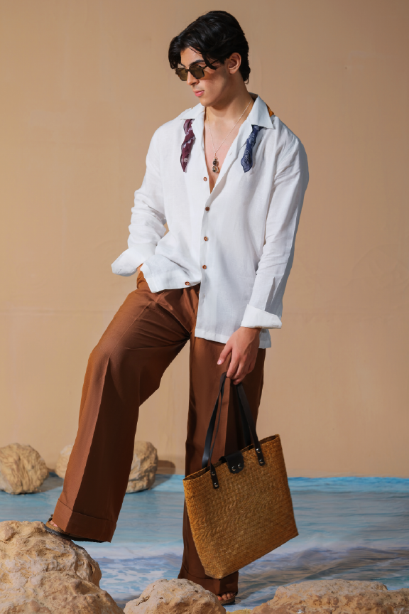 Era 20 - Off-White Linen Shirt Oversized