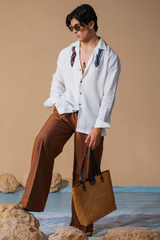 Era 20 - Off-White Linen Shirt Oversized