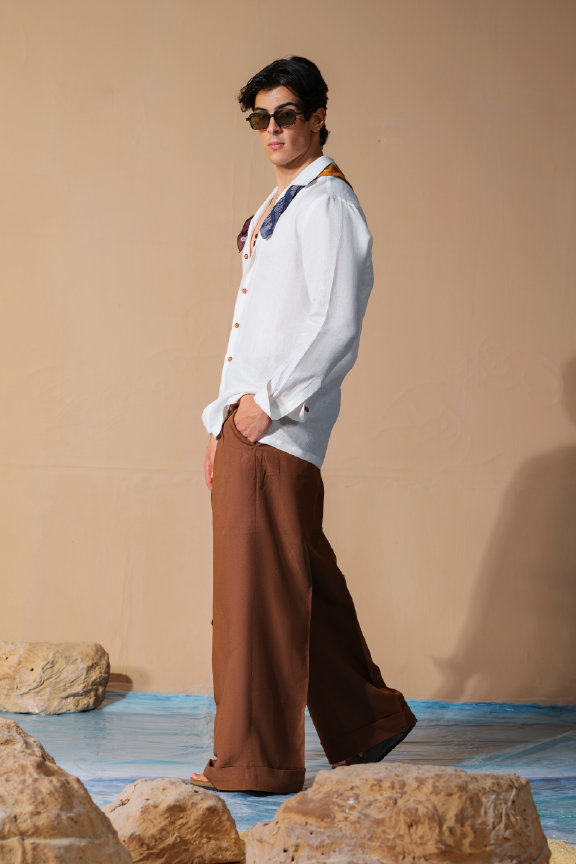 Era 20 - Off-White Linen Shirt Oversized