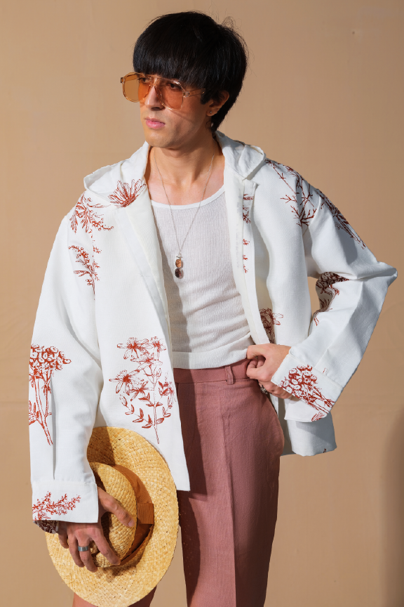 Era 05 - White Linen Kimono Jacket