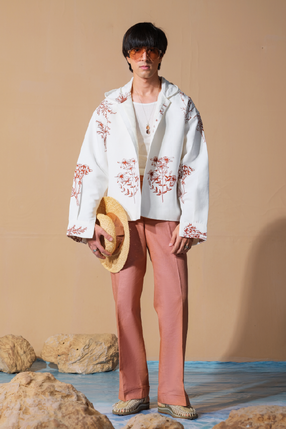Era 05 - White Linen Kimono Jacket
