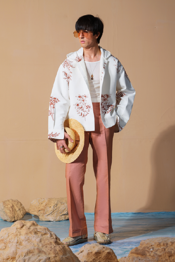 Era 05 - White Linen Kimono Jacket