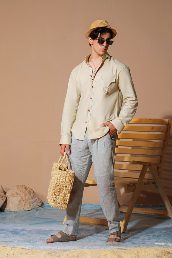 Era 18 - Wheat Linen Shirt Oversized
