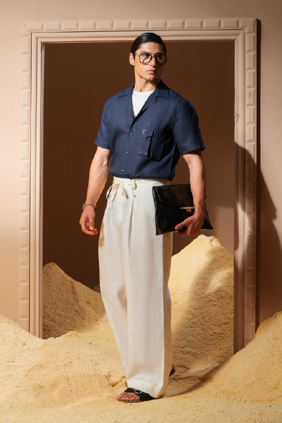 Era 21 - Graphite Blue Linen Shirt