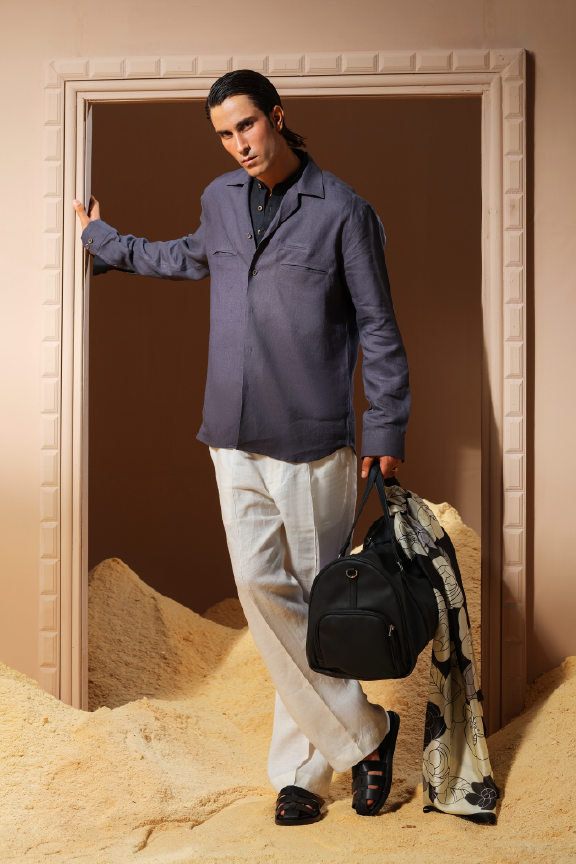 Era 09 - Charcoal Linen Shirt Oversized