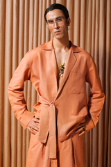 Era 08 - Peach Linen Kimono Oversized
