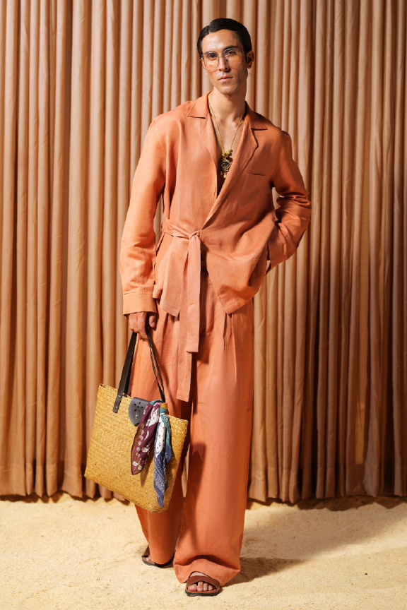 Era 08 - Peach Linen Kimono Oversized