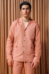 Era 10 - Dust-rose Linen Shirt Oversized