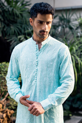 Mint Green Embroidered Kurta Pajama Set