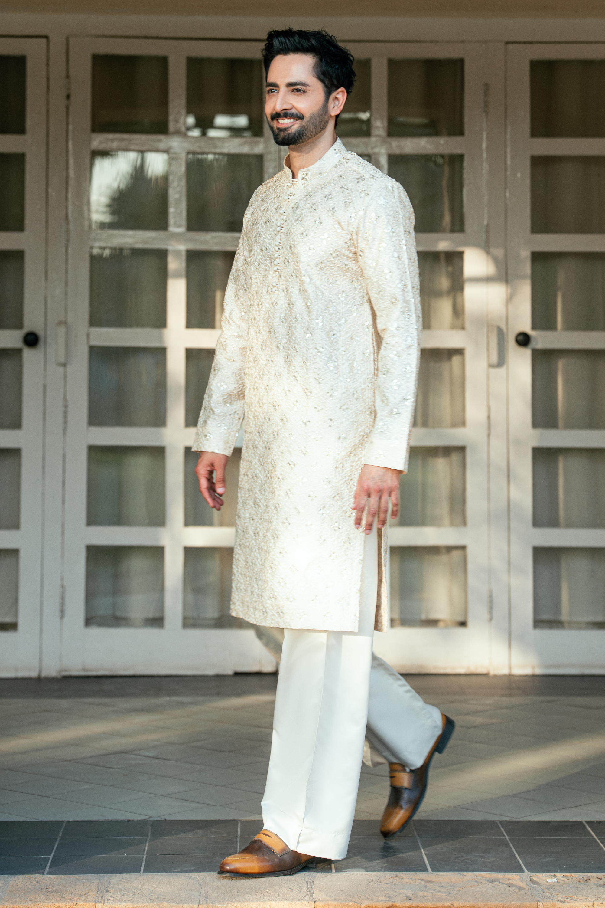 Classic Off-White Cream Kurta & Pajama
