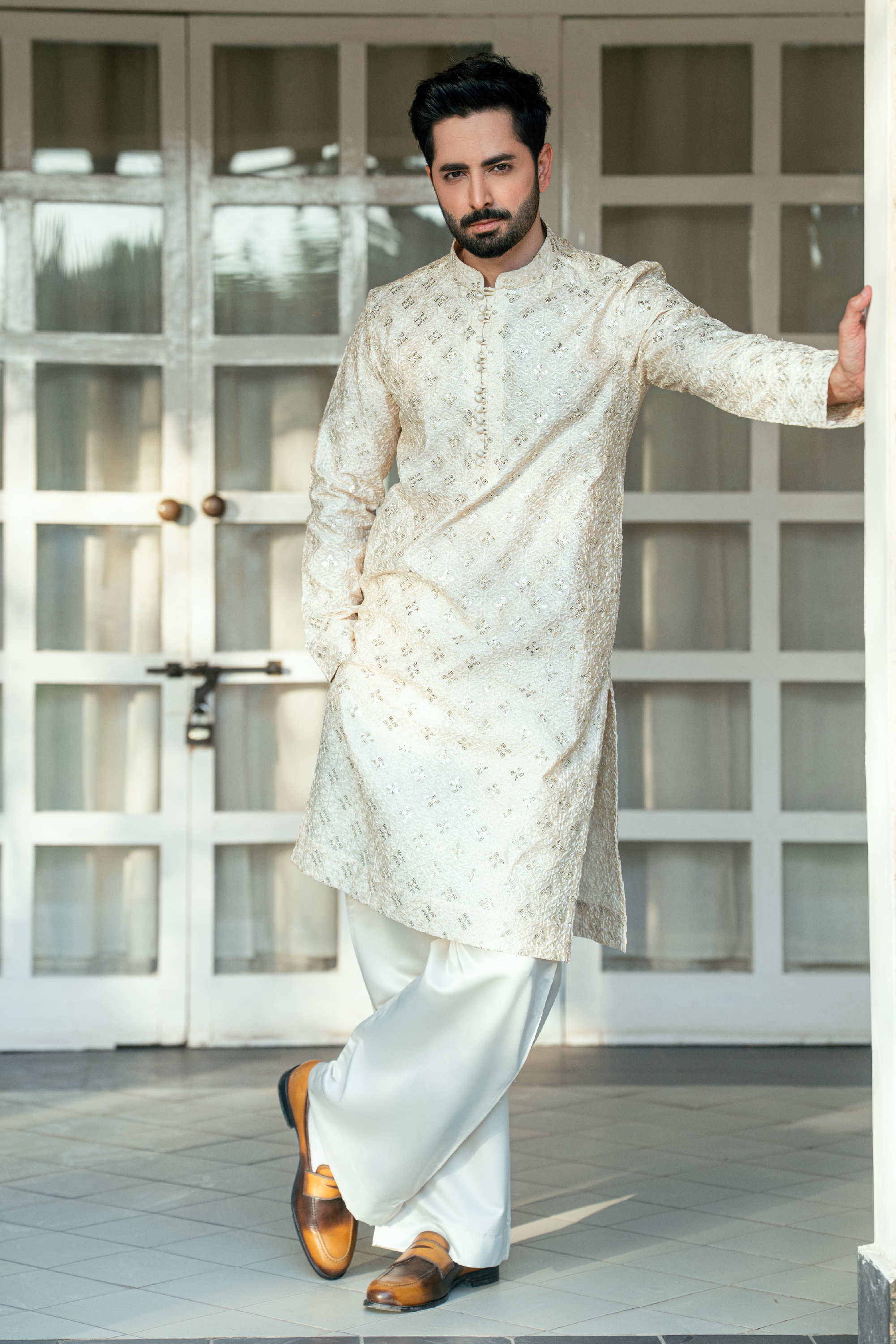 Classic Off-White Cream Kurta & Pajama