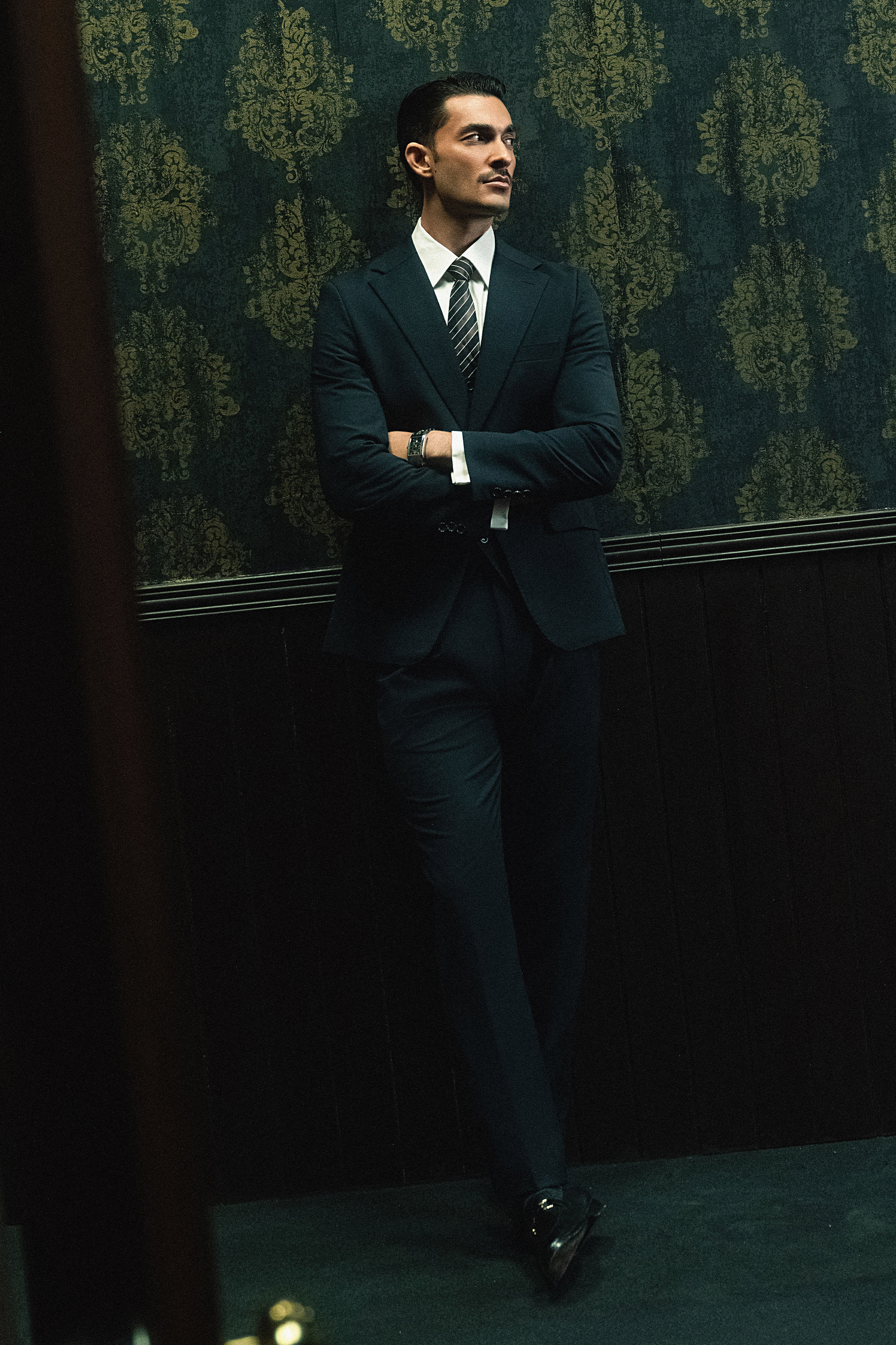 Classic Indigo Blue Two-Button Three-Piece Suit