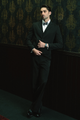 Classic Dark Black Four-Button Short Blazer Suit
