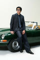 Dark Navy Blue “Old Money” Aesthetic Oversized Blazer Set (Blazer + Shirt + High-Waist Bell-Bottom Trousers)