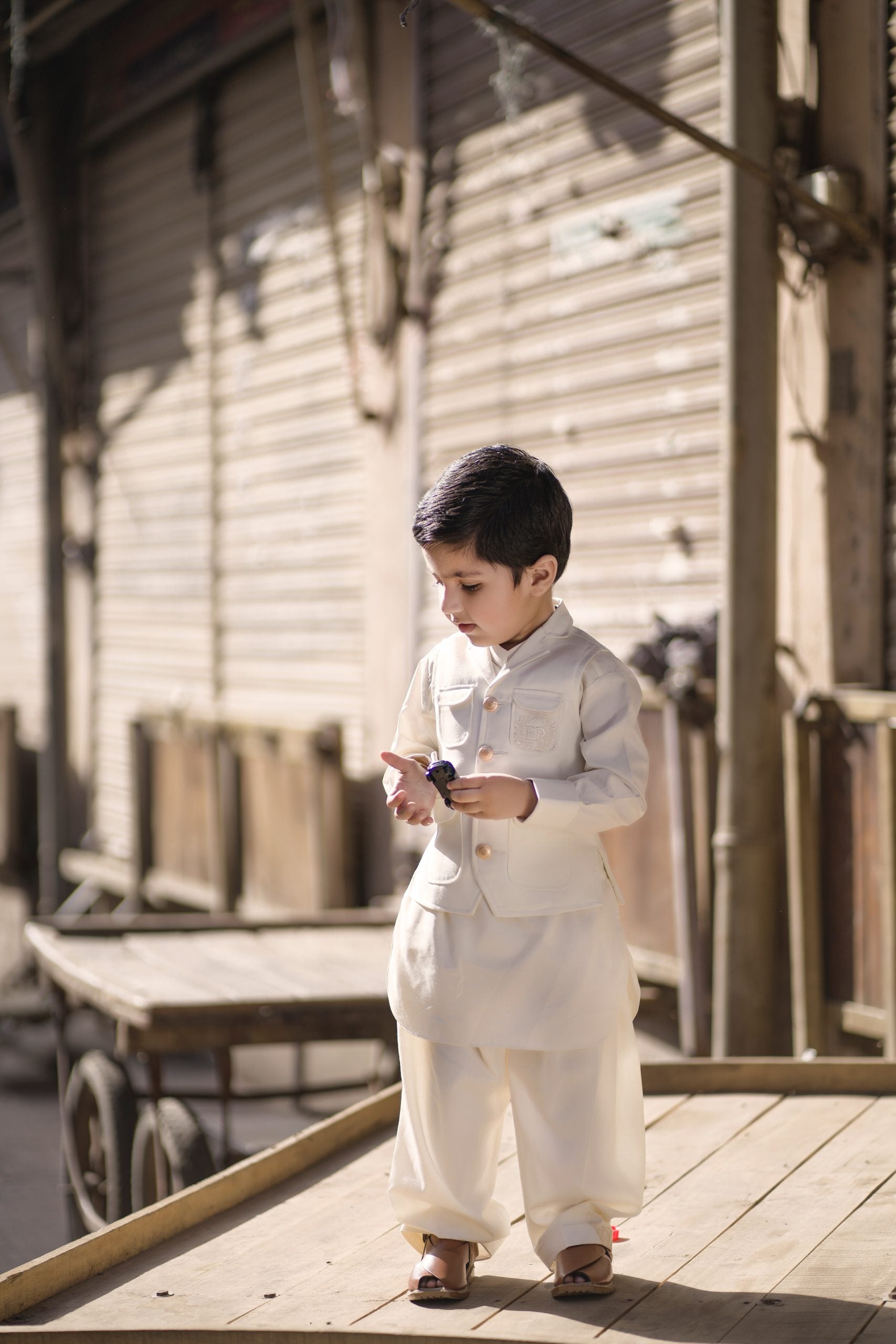 Boy Embroidered Kameez Shalwar & Waistcoat