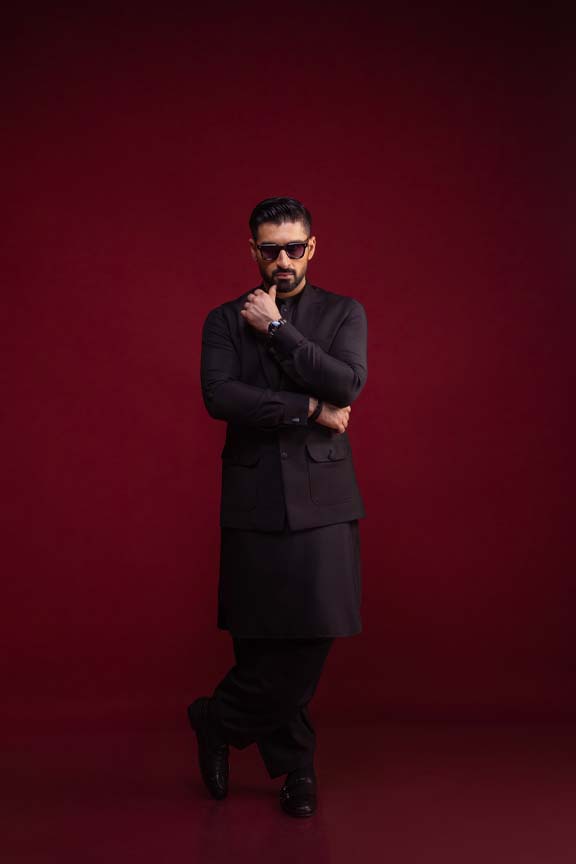 Black Slub Waistcoat