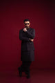 Black Slub Waistcoat