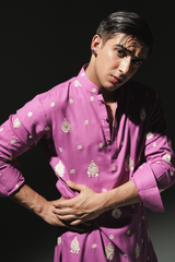 TSL - Lilac Embroidered Kurta Pajama