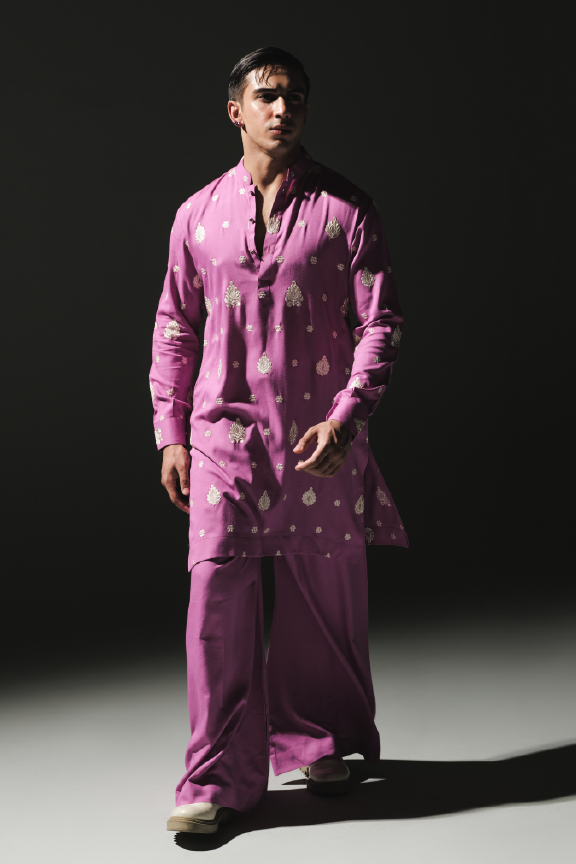 TSL - Lilac Embroidered Kurta Pajama